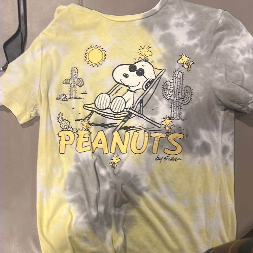 Peanuts Yellow Tie-Dye T-Shirt